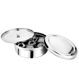 SEGA,See Through Stainless Steel Masala Dabba/Spices box with a plate seperator - Image 2