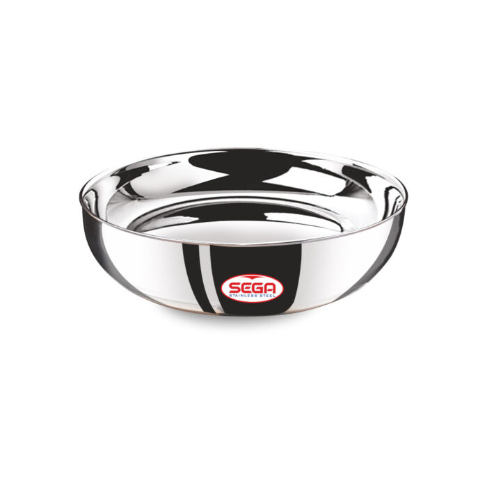 SEGA, Stainless Steel Heavy Gauge Small Halwa/Pudding/dessert Plates with Mirror Finish - craft halwa