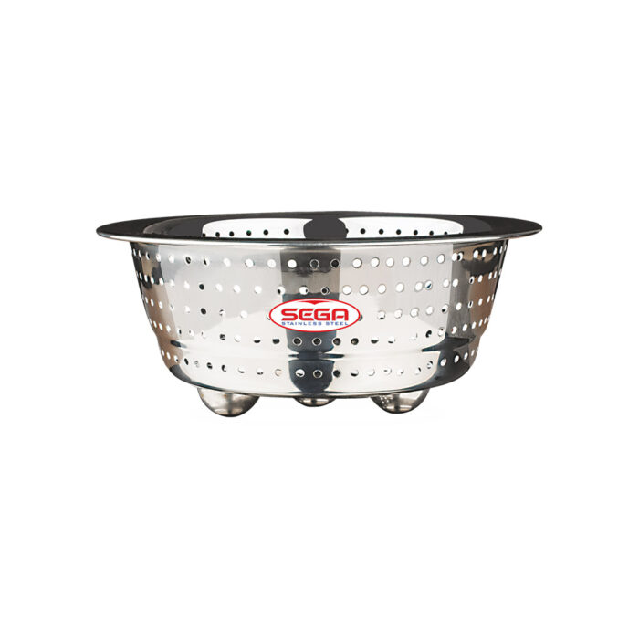 SEGA, Stainless Steel Rice, Fruits & Vegetables Basin Strainer/Colander for Kitchen - Hole boya
