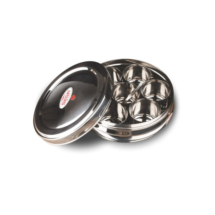 SEGA,Stainless Steel Orange Masala Dabba/Spice box